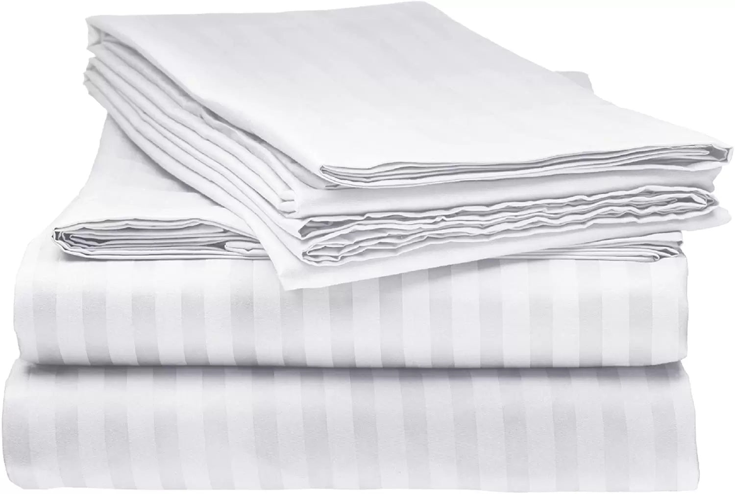 Luxury 600 Thread Count Bedding Satin Stripe Duvet Set 100% Egyptian Cotton Quilt Covers - seventhstitch